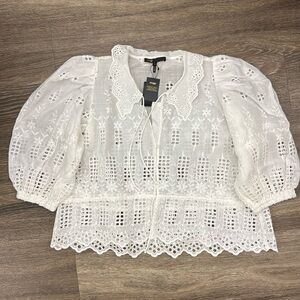 Maje Eyelet top - size 1